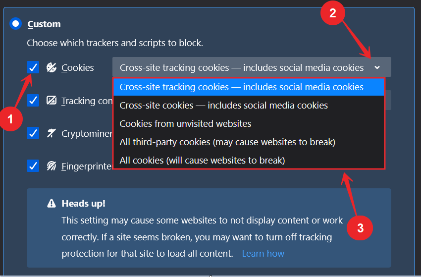 Enable (or Disable) Cookies in Mozilla Firefox